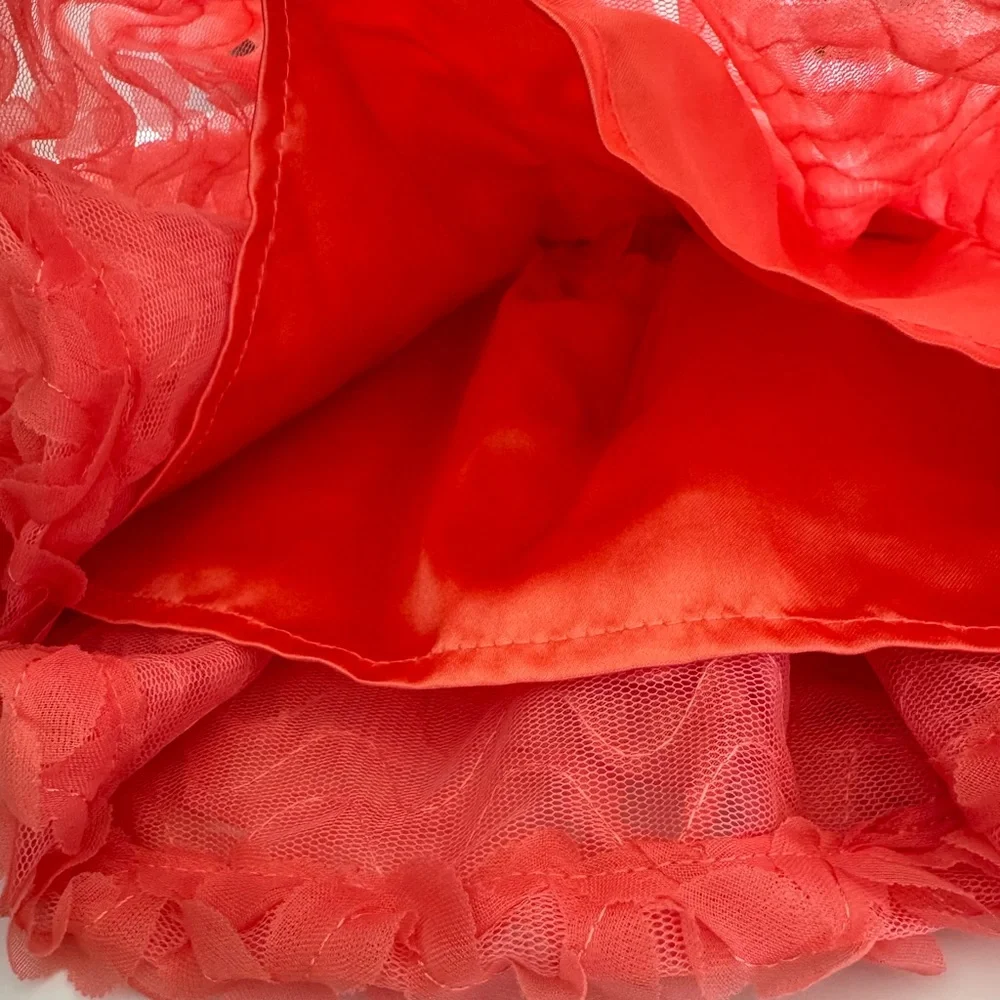 Cat and Jack Coral Ruffle Dress and Bloomers Set 6-9M